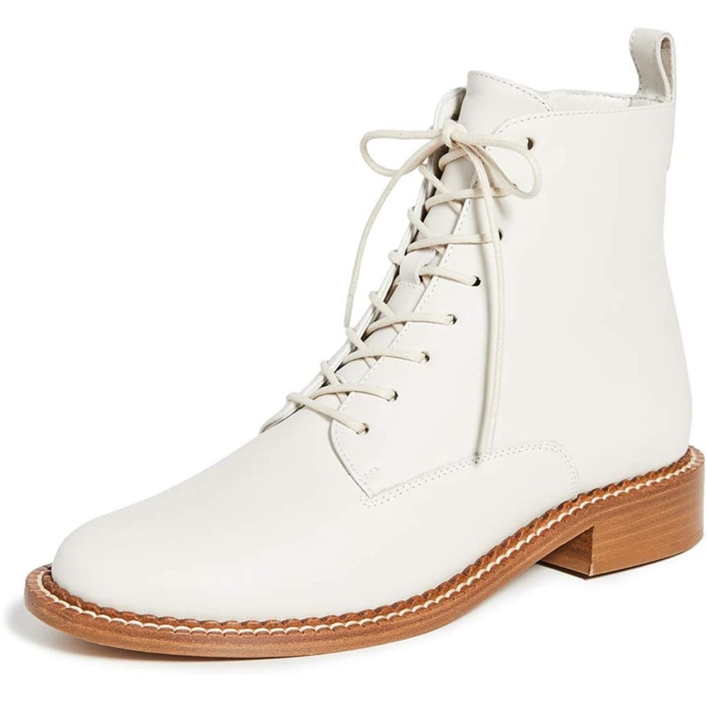 Gently Used Vince White Leather Cambria Bootie Size 9.5